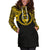 Guam Women Hoodie Dress - Guam Coat Of Arms Polynesian Gold Black - Polynesian Pride