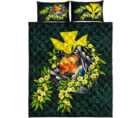 Polynesian Hawaii Quilt Bed Set - Ti Leaf Lei Turtle - Polynesian Pride