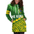 Cook Islands Rugby Women Hoodie Dress Coconut Leaves - The Kuki's - Polynesian Pride