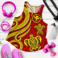 Polynesian Hawaii (Kanaka Maoli) Women Racerback Tank - Red Tentacle Turtle - Polynesian Pride