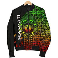 Hawaii Men's Bomber Jacket - Hawaii Seal Rocket Style (Reggae) - Polynesian Pride