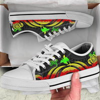 Papua New Guinea Low Top Canvas Shoes - Reggae Tentacle Turtle - Polynesian Pride