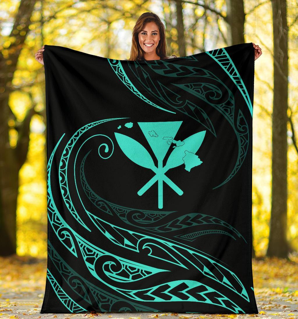 Kanaka Premium Blanket - Turquoise - Frida Style - Polynesian Pride