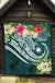 The Philippines Premium Quilt - Summer Plumeria (Turquoise) - Polynesian Pride