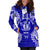 Niue Polynesian Hoodie Dress Map Blue - Polynesian Pride