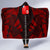 Wallis And Futuna Hooded Blanket - Polynesian Tattoo Red - Polynesian Pride