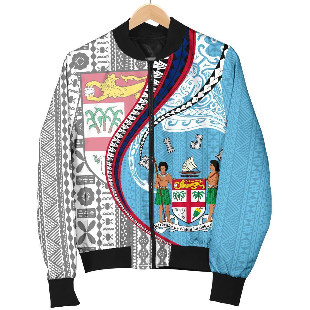 Fiji Men's Bomber Jacket Kanaloa Tatau Gen FJ - Polynesian Pride