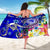 FSM Custom Personalised Sarong - Turtle Plumeria (Blue) - Polynesian Pride