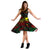 Pohnpei Polynesian Midi Dress - Turtle Hibiscus Reggae - Polynesian Pride