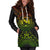 Hawaii Map Polynesian Women's Hoodie Dress - Reggae Color Version - Polynesian Pride