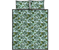 Hawaii Quilt Bed Set Tropical Flowers Monstera Leaf AH - Polynesian Pride