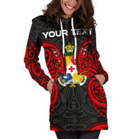 Tonga Polynesian Custom Personalised Women's Hoodie Dress - Tongan Spirit - Polynesian Pride