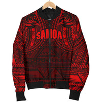 Samoa Men's Bomber Jacket - Red Spirit - Polynesian Pride