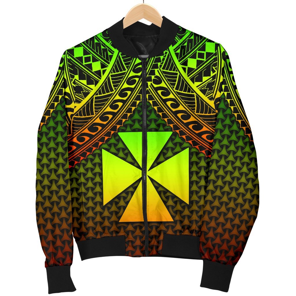 Polynesian Wallis and Futuna Men's Bomber Jacket - Reggae Vintage Polynesian Patterns - Polynesian Pride