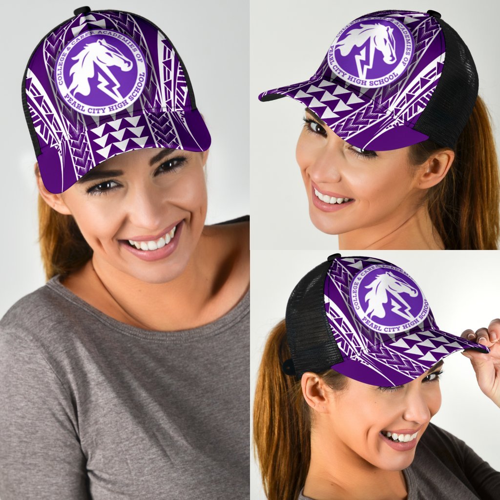 Hawaii - Pearl City High Mesh Back Cap - AH - Polynesian Pride