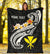 Hawaii Custom Personalised Premium Blanket - Kanaka Maoli Polynesian Patterns Plumeria (Black) - Polynesian Pride