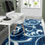 Polynesian Area Rug - Flourish Style With Tribal Fabric Blue Color - Polynesian Pride