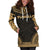 Tuvalu Women's Hoodie Dress - Polynesian Gold Chief - Polynesian Pride