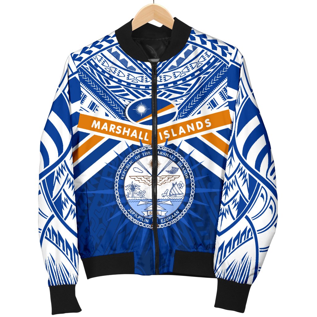 Marshall Islands Rugby Men Bomber Jacket Forever - Polynesian Pride