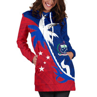 Samoa Hoodie Dress - Samoa Flag Coat Of Arms Coconut Tree K4 - Polynesian Pride