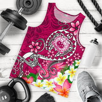 Samoa Men's Tank Top - Turtle Plumeria (Pink) Pink - Polynesian Pride