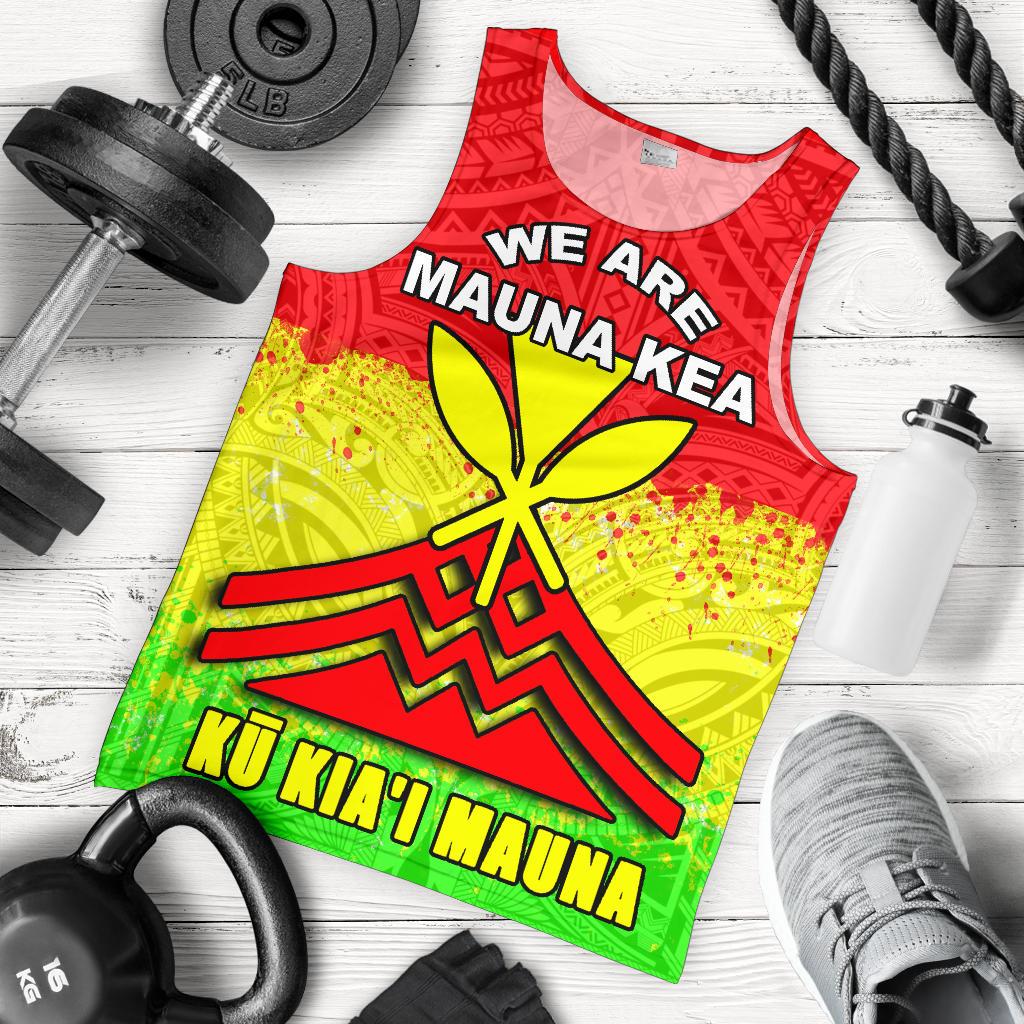 Mauna Kea Men's Tank Top - Protect Mauna Kea Reggae - Polynesian Pride