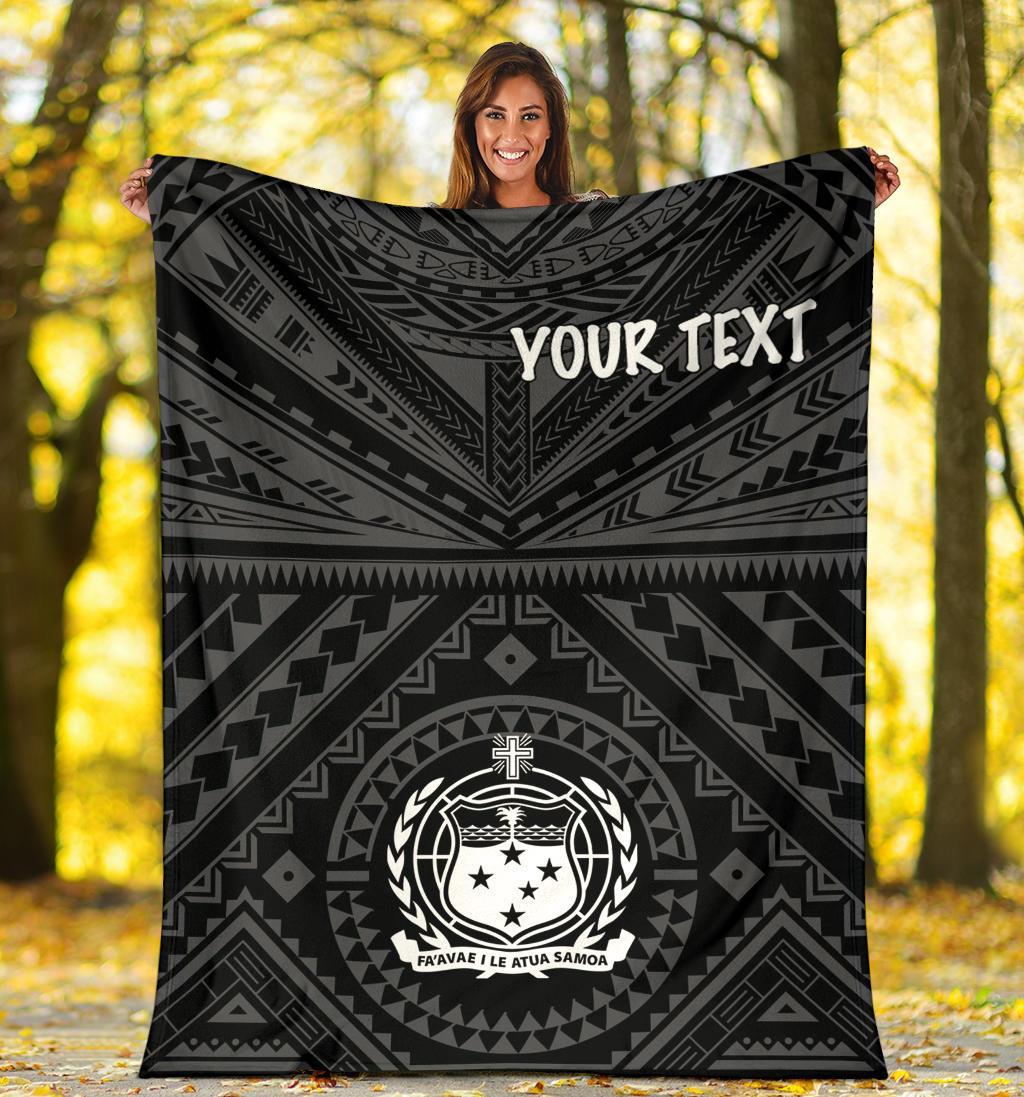 Samoa Personalised Premium Blanket - Samoa Seal In Polynesian Tattoo Style - Polynesian Pride