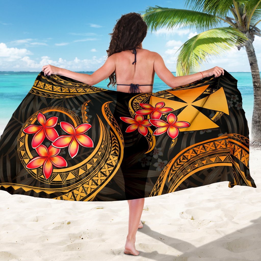 Wallis and Futuna Polynesian Sarong - Gold Plumeria - Polynesian Pride