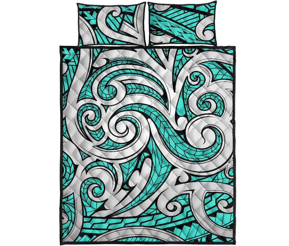 Hawaii Quilt Bed Set Polynesia Maori Ethnic Ornament AH - Polynesian Pride