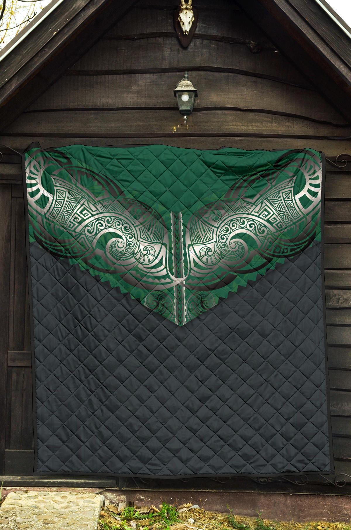 Koru Polynesian Tattoo Premium Quilt - Polynesian Pride