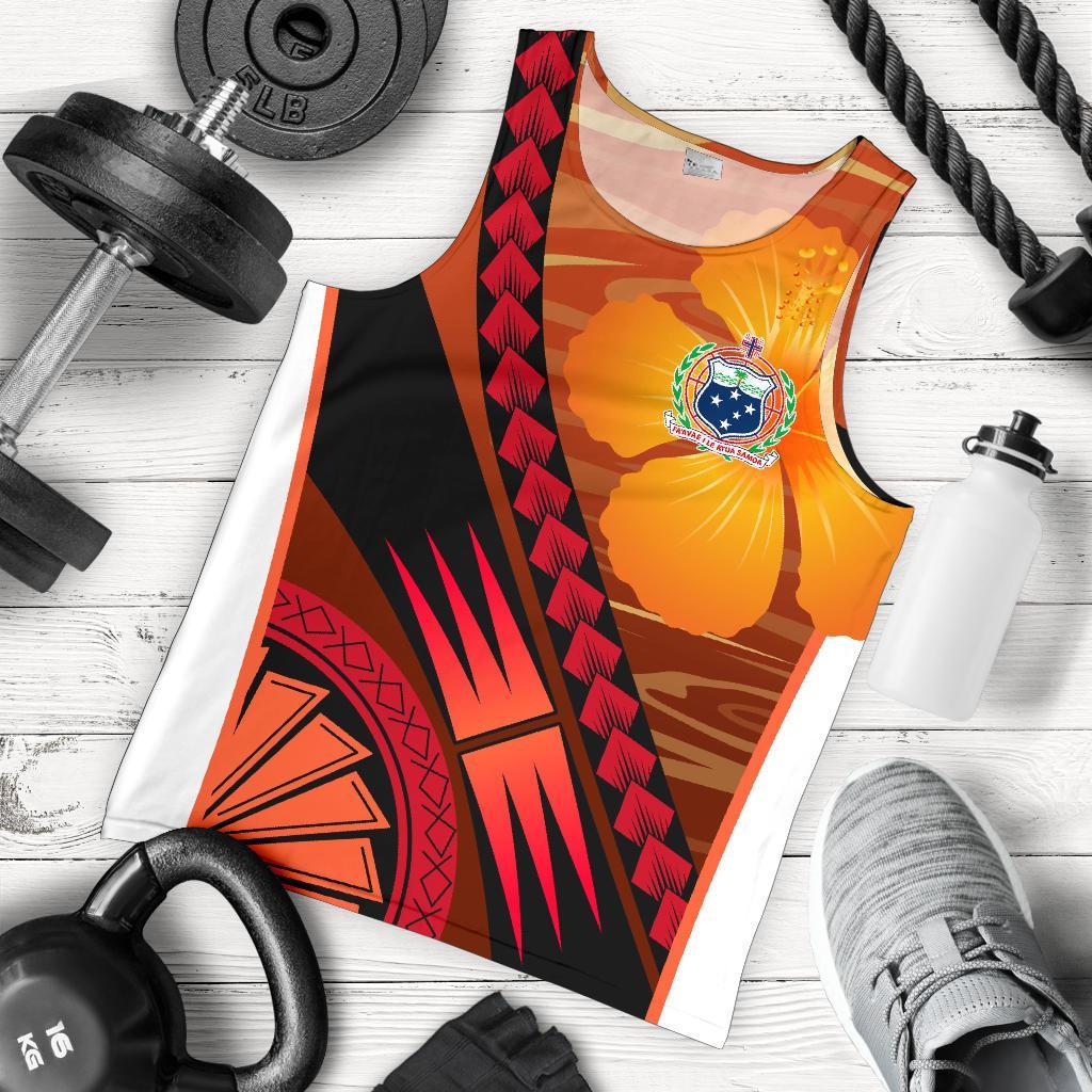 Tahiti Polynesian Men Tank Top - Sport Style Orange - Polynesian Pride