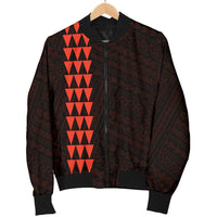 Hawaii Kakau Polynesian Anchor Personalized Men's Bomber Jacket - Orange - Polynesian Pride