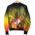 American Samoa Polynesian Custom Personalised Men's Bomber Jacket - Humpback Whale with Tropical Flowers - Polynesian Pride