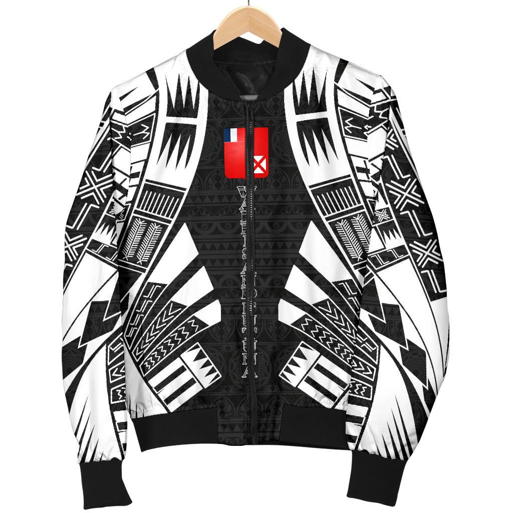Wallis And Futuna Men Bomber Jackets - Polynesian Tattoo Black - Polynesian Pride