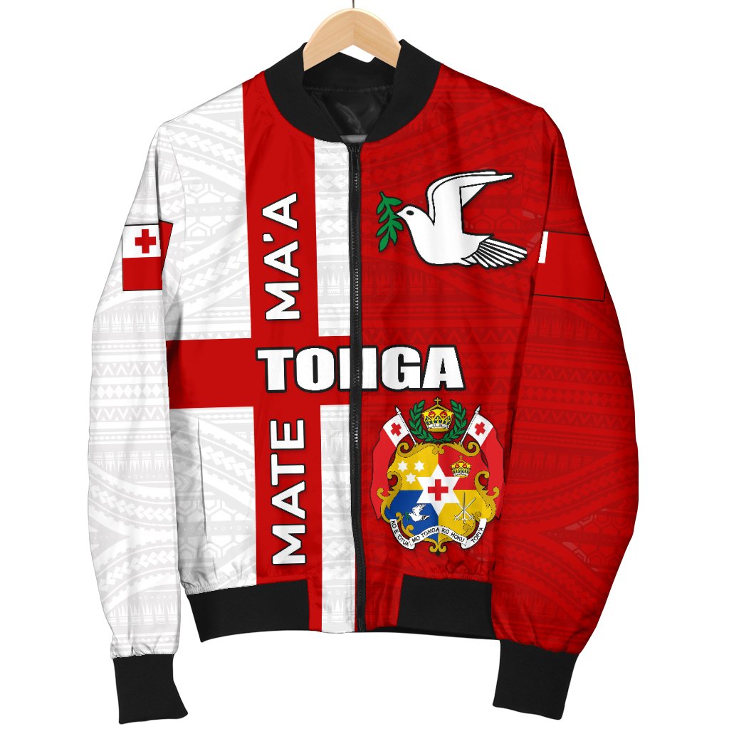 Tonga Rugby Men Bomber Jacket Mate Ma'a - Polynesian Pride