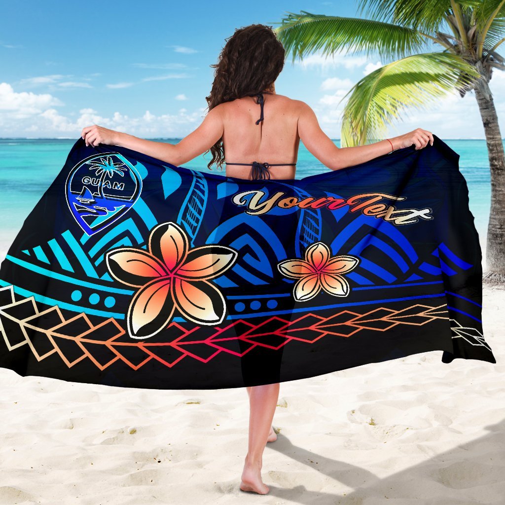 Guam Custom Personalised Sarong - Vintage Tribal Mountain - Polynesian Pride