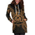 Vanuatu Polynesian Hoodie Dress Map Gold - Polynesian Pride