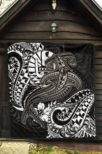 Tahiti Premium Quilt - White Shark Polynesian Tattoo - Polynesian Pride
