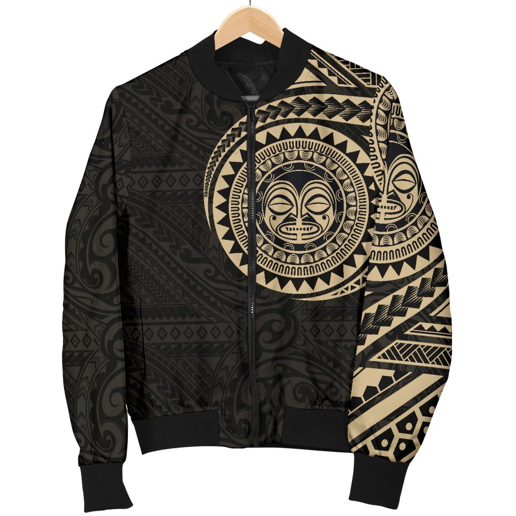 Polynesian Face Tattoo Style Men's Bomber Jacket 2 - Polynesian Pride