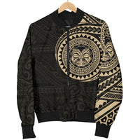 Polynesian Face Tattoo Style Men's Bomber Jacket 2 - Polynesian Pride