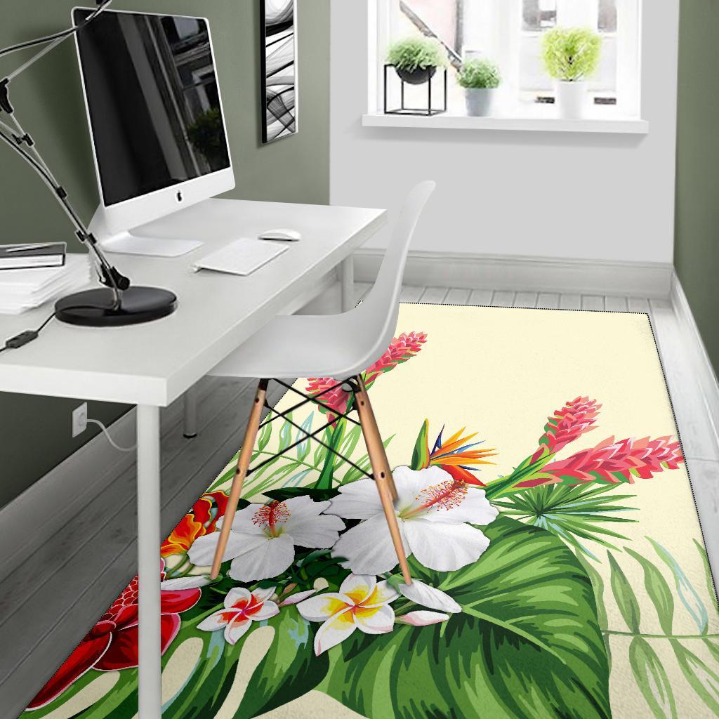 Wonderful Hibiscus Flower Area Rug AH - Polynesian Pride