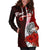 American Samoa Polynesian Custom Personalised Hoodie Dress - Coat Of Arm With Hibiscus - Polynesian Pride