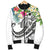 The Philippines Men's Bomber Jacket - Summer Plumeria (White) - Polynesian Pride