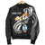 Guam Personalised Men's Bomber Jacket - Guam Seal Polynesian Patterns Plumeria (Black) - Polynesian Pride