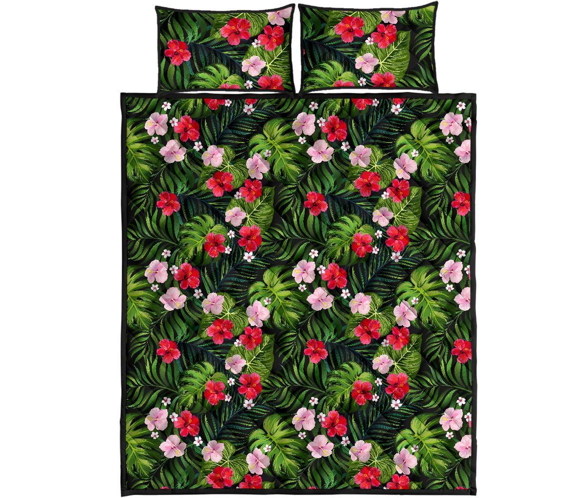 Hawaii Quilt Bed Set Tropical Flower Mix AH - Polynesian Pride