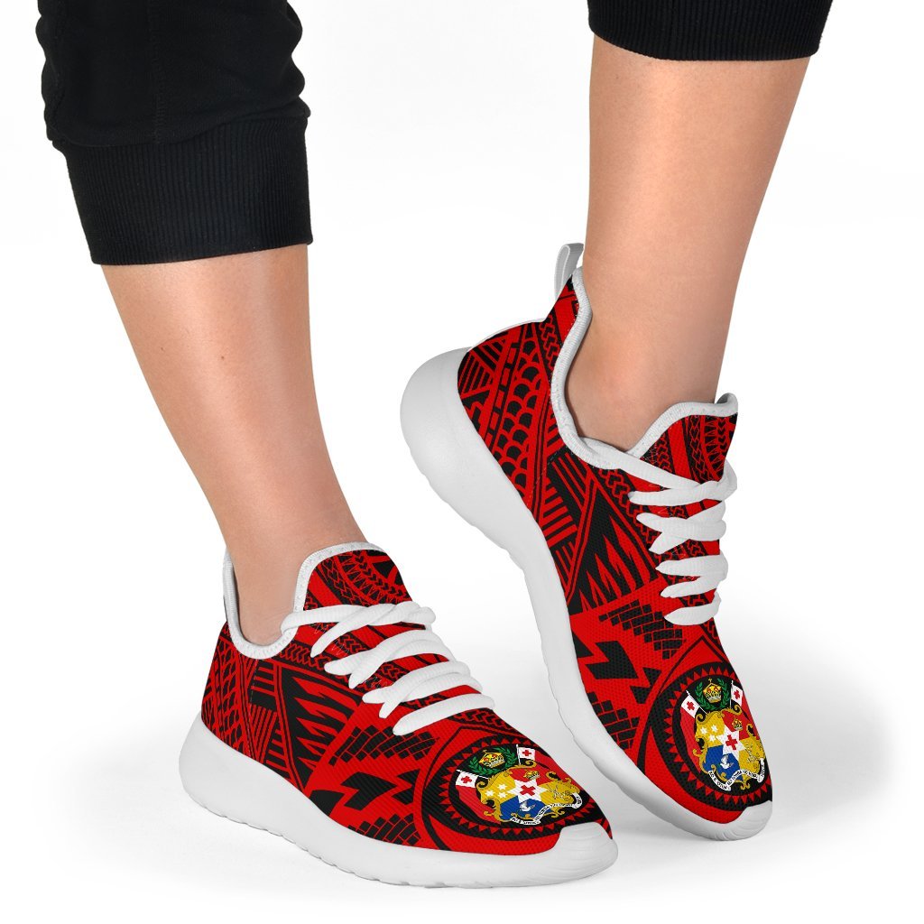 Tonga Polynesian Tattoo Mesh Knit Sneakers - Polynesian Pride
