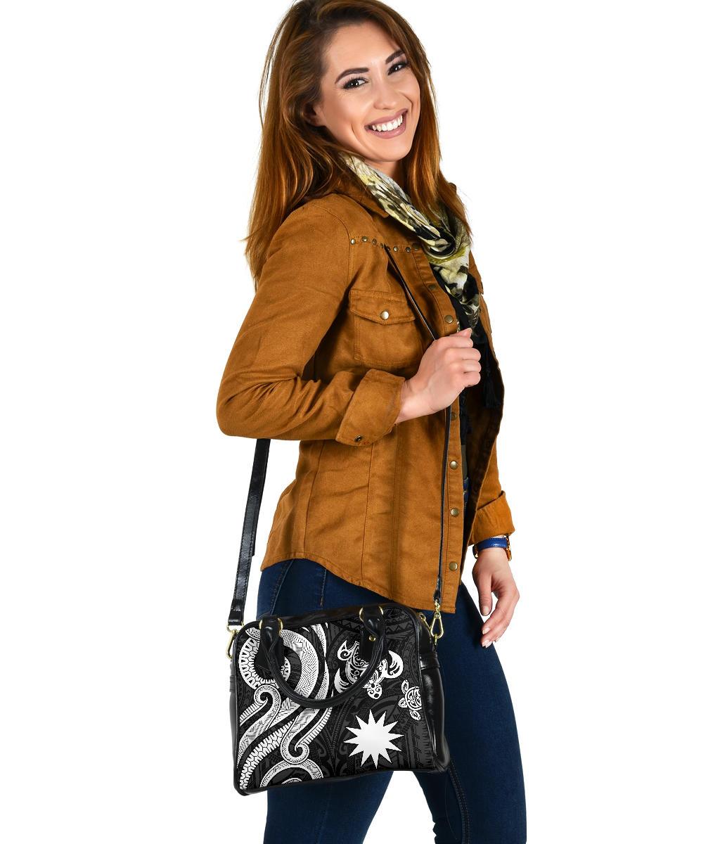 Nauru Shoulder Handbag - White Tentacle Turtle - Polynesian Pride