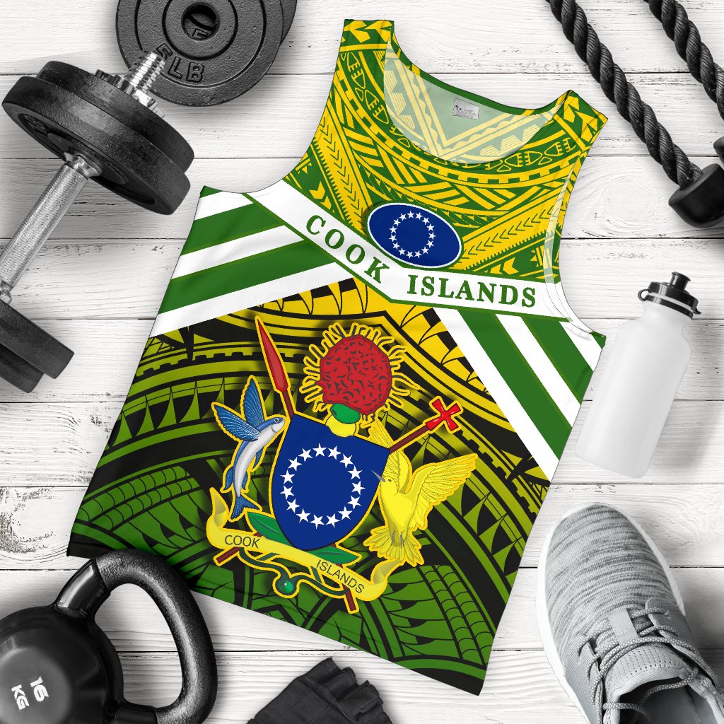 Cook Islands Rugby Men Tank Top Spirit - Polynesian Pride