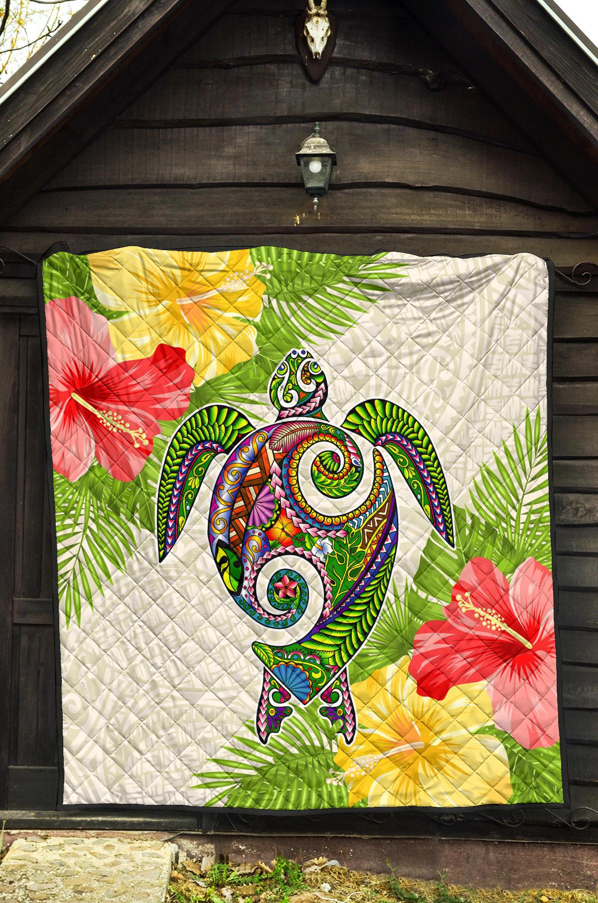 Polynesian Hawaii Quilt Turtle Colorful - Polynesian Pride