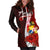 Tonga Polynesian Hoodie Dress - Coat Of Arm With Hibiscus - Polynesian Pride